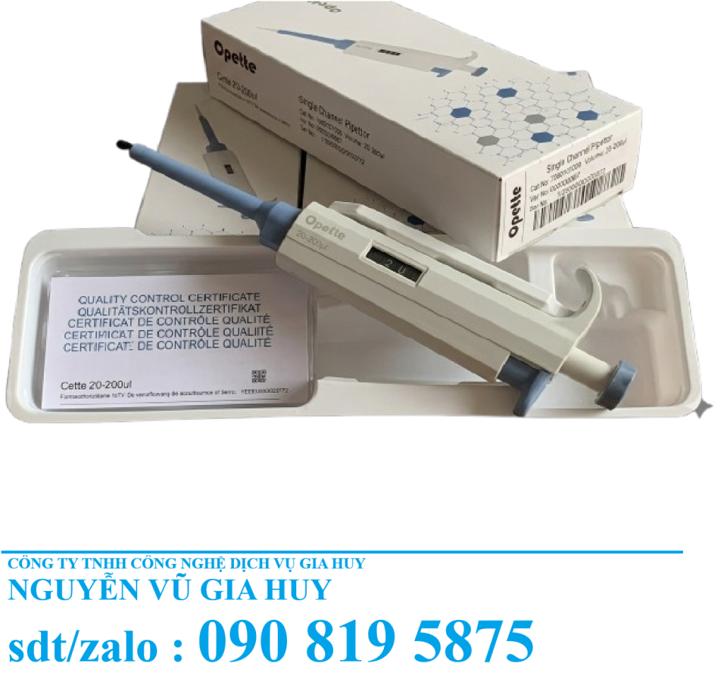 Micropipet Tự Động 1 Kênh Dùng Trong Phòng Thí Nghiệm Dải Đo Từ 0.1 đến 1000µl