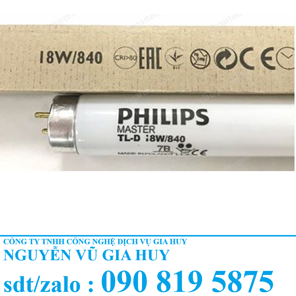 Tl84 Bóng Đèn TL84 Cho Tủ So Màu - Philips TL-D 18W/840 Chính Hãng - giahuy